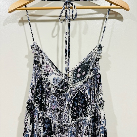 Le Salty Label Tie Halter Midi to maxi Dress Low Back‎ Size XS - Picture 7 of 9